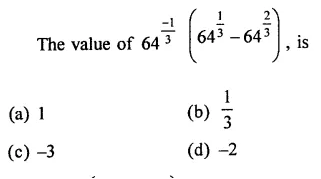 RD Sharma Class 9 Solutions Chapter 2 Exponents of Real Numbers MCQS Q31.1