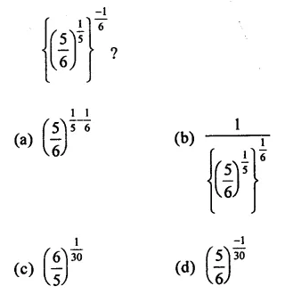 RD Sharma Class 9 Solutions Chapter 2 Exponents of Real Numbers MCQS Q6.1