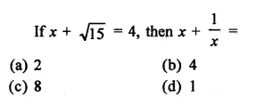 RD Sharma Class 9 Solutions Chapter 3 Rationalisation MCQS Q12.1