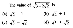 RD Sharma Class 9 Solutions Chapter 3 Rationalisation MCQS Q19.1