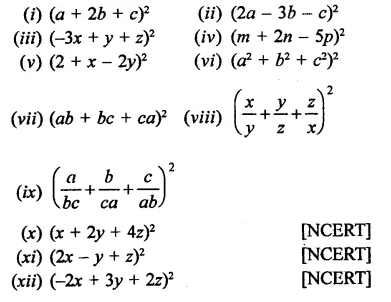 RD Sharma Class 9 Solutions Chapter 4 Algebraic Identities Ex 4.2 Q1.1