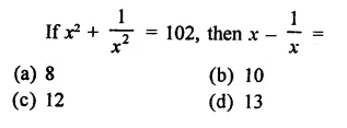 RD Sharma Class 9 Solutions Chapter 4 Algebraic Identities MCQS Q5.1