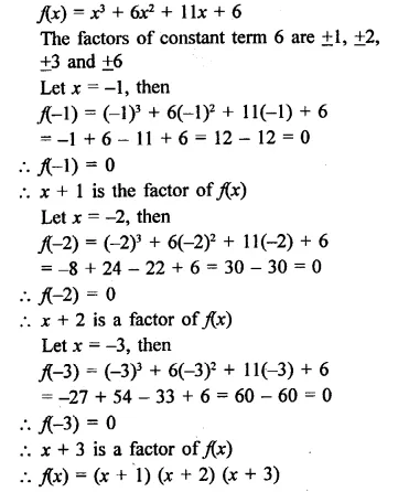 RD Sharma Class 9 Solutions Chapter 6 Factorisation of Polynomials Ex 6.5 Q1.1