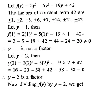 RD Sharma Class 9 Solutions Chapter 6 Factorisation of Polynomials Ex 6.5 Q10.1