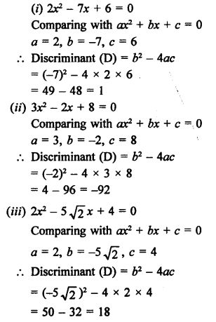 RS Aggarwal Class 10 Solutions Chapter 10 Quadratic Equations Ex 10C 1