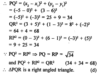 RS Aggarwal Class 10 Solutions Chapter 16 Co-ordinate Geometry MCQS 27