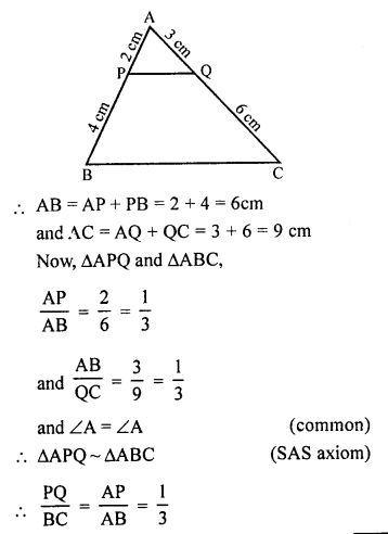 RS Aggarwal Class 10 Solutions Chapter 4 Triangles Ex 4B 12