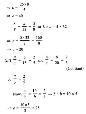 RD Sharma Class 8 Solutions Chapter 10 Direct and Inverse variations Ex 10.1 6