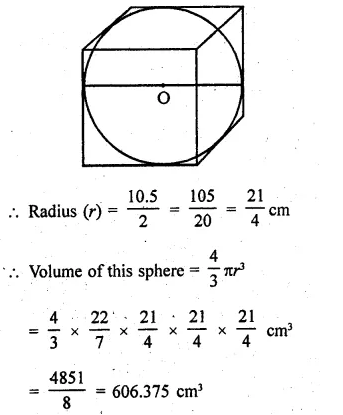 RD Sharma Class 9 Solutions Chapter 21 Surface Areas and Volume of a Sphere Ex 21.2 20.1