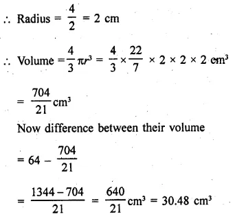 RD Sharma Class 9 Solutions Chapter 21 Surface Areas and Volume of a Sphere Ex 21.2 21.1