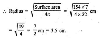 RD Sharma Class 9 Solutions Chapter 21 Surface Areas and Volume of a Sphere VSAQS 3.1