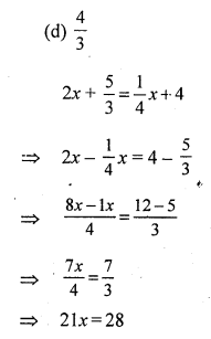 RS Aggarwal Class 7 Solutions Chapter 7 Linear Equations in One Variable CCE Test Paper 5