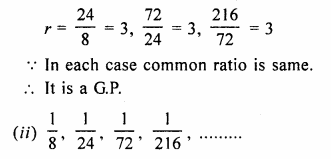 Selina Concise Mathematics Class 10 ICSE Solutions Chapter 11 Geometric Progression Ex 11A Q1.1