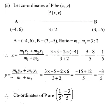 Selina Concise Mathematics Class 10 ICSE Solutions Chapter 13 Section and Mid-Point Formula Ex 13A Q1.2
