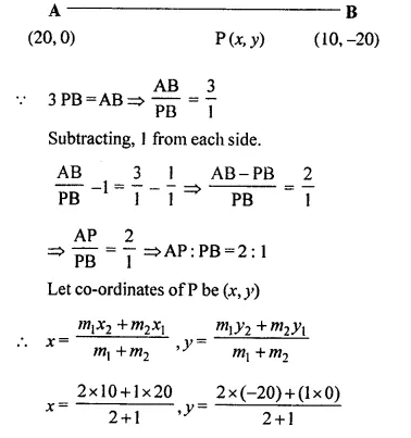 Selina Concise Mathematics Class 10 ICSE Solutions Chapter 13 Section and Mid-Point Formula Ex 13C Q2.1