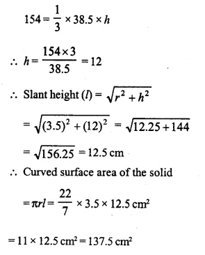 Selina Concise Mathematics Class 10 ICSE Solutions Chapter 20 Cylinder, Cone and Sphere Ex 20B Q12.2