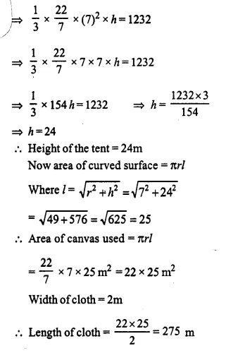 Selina Concise Mathematics Class 10 ICSE Solutions Chapter 20 Cylinder, Cone and Sphere Ex 20B Q14.2