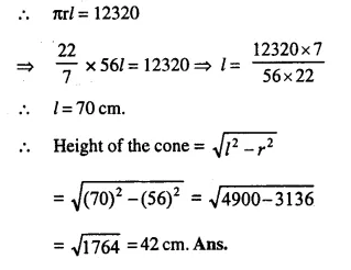 Selina Concise Mathematics Class 10 ICSE Solutions Chapter 20 Cylinder, Cone and Sphere Ex 20B Q2.1