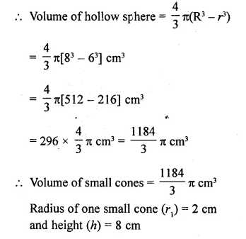 Selina Concise Mathematics Class 10 ICSE Solutions Chapter 20 Cylinder, Cone and Sphere Ex 20D Q11.1