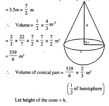 Selina Concise Mathematics Class 10 ICSE Solutions Chapter 20 Cylinder, Cone and Sphere Ex 20E Q2.1