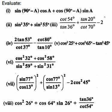 Selina Concise Mathematics Class 10 ICSE Solutions Chapter 21 Trigonometrical Identities Ex 21B Qp2.1