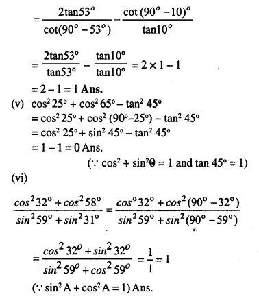 Selina Concise Mathematics Class 10 ICSE Solutions Chapter 21 Trigonometrical Identities Ex 21B Qp2.3