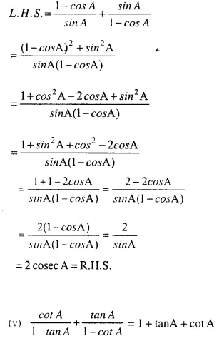 Selina Concise Mathematics Class 10 ICSE Solutions Chapter 21 Trigonometrical Identities Ex 21E Q1.5