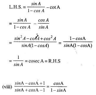 Selina Concise Mathematics Class 10 ICSE Solutions Chapter 21 Trigonometrical Identities Ex 21E Q1.9