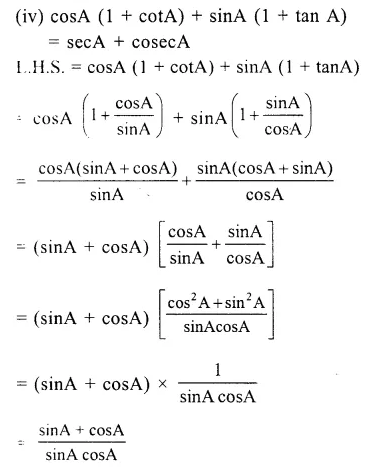 Selina Concise Mathematics Class 10 ICSE Solutions Chapter 21 Trigonometrical Identities Ex 21E Q10.6