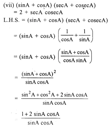 Selina Concise Mathematics Class 10 ICSE Solutions Chapter 21 Trigonometrical Identities Ex 21E Q10.9