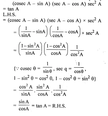 Selina Concise Mathematics Class 10 ICSE Solutions Chapter 21 Trigonometrical Identities Ex 21E Q14.1