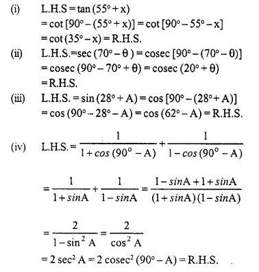 Selina Concise Mathematics Class 10 ICSE Solutions Chapter 21 Trigonometrical Identities Ex 21E Q8.2