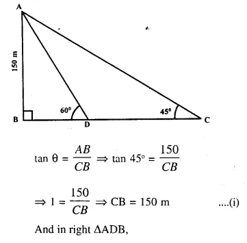 Selina Concise Mathematics Class 10 ICSE Solutions Chapter 22 Heights and Distances Ex 22B Q10.1