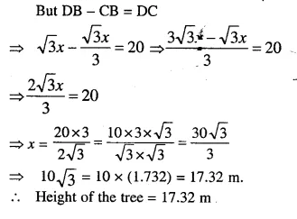 Selina Concise Mathematics Class 10 ICSE Solutions Chapter 22 Heights and Distances Ex 22B Q2.2