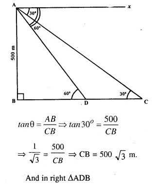 Selina Concise Mathematics Class 10 ICSE Solutions Chapter 22 Heights and Distances Ex 22B Q9.1