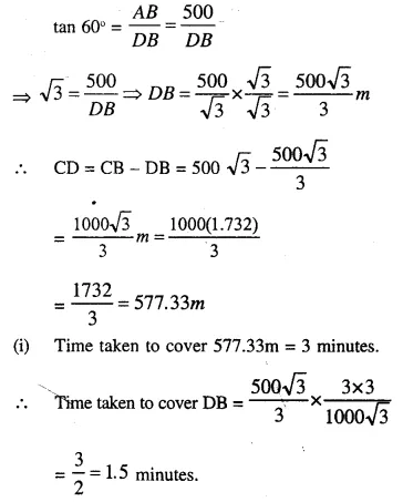 Selina Concise Mathematics Class 10 ICSE Solutions Chapter 22 Heights and Distances Ex 22B Q9.2