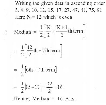 Selina Concise Mathematics Class 10 ICSE Solutions Chapter 24 Measures of Central Tendency Ex 24E Q4.1