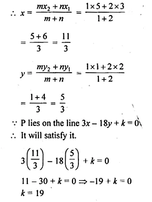 ML Aggarwal Class 10 Solutions for ICSE Maths Chapter 11 Section Formula Ex 11 Q5.1