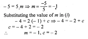 ML Aggarwal Class 10 Solutions for ICSE Maths Chapter 12 Equation of a Straight Line Chapter Test Q4.1