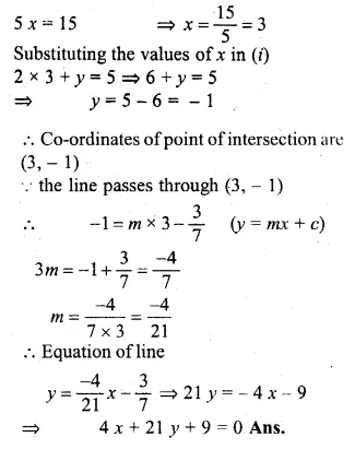 ML Aggarwal Class 10 Solutions for ICSE Maths Chapter 12 Equation of a Straight Line Chapter Test Q7.1