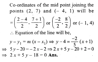 ML Aggarwal Class 10 Solutions for ICSE Maths Chapter 12 Equation of a Straight Line Ex 12.2 Q19.1