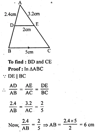 ML Aggarwal Class 10 Solutions for ICSE Maths Chapter 13 Similarity Chapter Test Q5.1