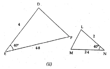 ML Aggarwal Class 10 Solutions for ICSE Maths Chapter 13 Similarity Ex 13.1 Q1.2