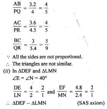 ML Aggarwal Class 10 Solutions for ICSE Maths Chapter 13 Similarity Ex 13.1 Q1.3