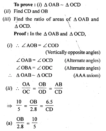 ML Aggarwal Class 10 Solutions for ICSE Maths Chapter 13 Similarity Ex 13.3 Q5.6