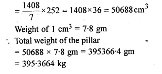 ML Aggarwal Class 10 Solutions for ICSE Maths Chapter 17 Mensuration Chapter Test Q13.2