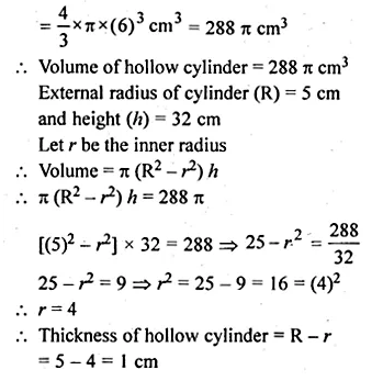 ML Aggarwal Class 10 Solutions for ICSE Maths Chapter 17 Mensuration Chapter Test Q23.1