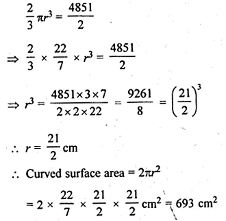 ML Aggarwal Class 10 Solutions for ICSE Maths Chapter 17 Mensuration Chapter Test Q6.1