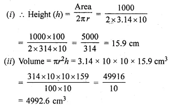 ML Aggarwal Class 10 Solutions for ICSE Maths Chapter 17 Mensuration Ex 17.1 Q10.1