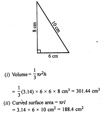 ML Aggarwal Class 10 Solutions for ICSE Maths Chapter 17 Mensuration Ex 17.2 Q17.1